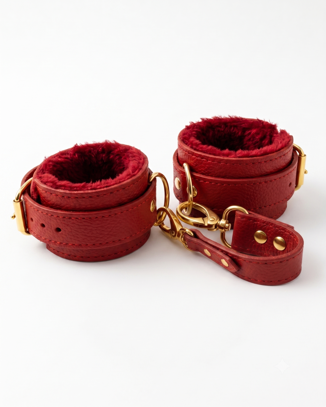 Set de Esposas de Cuero Rojas