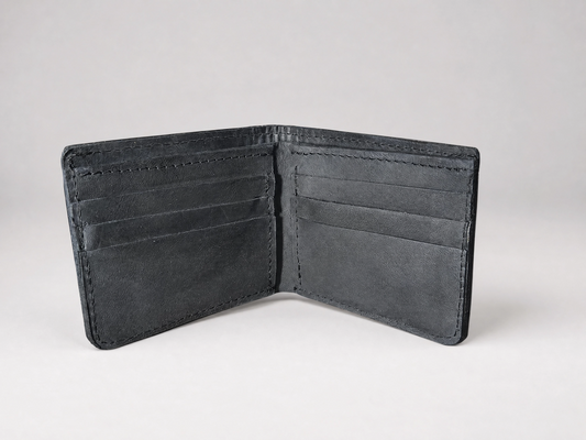 Billetera Clásica de Cuero Negro
