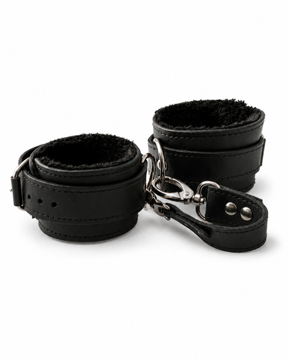 Set de Esposas de Cuero Negro