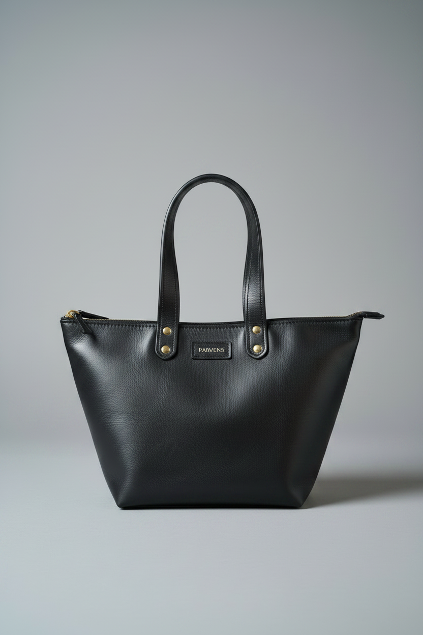 PARVENS Black Mini Tote - Asas grandes