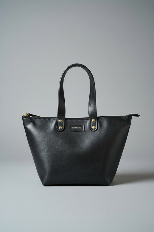 PARVENS Black Mini Tote - Asas grandes