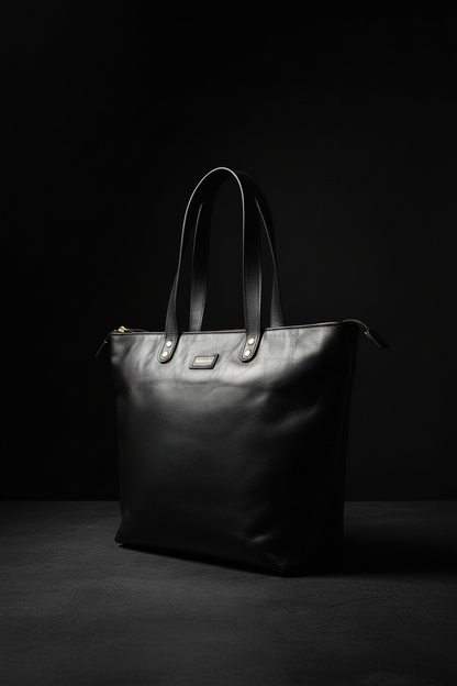PARVENS Leather Tote - Premium Editorial v2