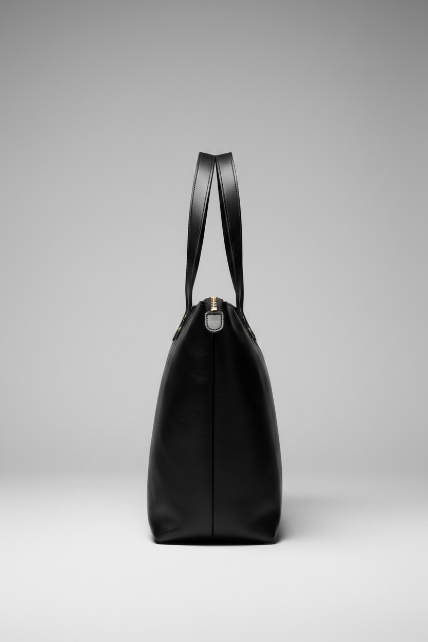 PARVENS Leather Tote - Side View