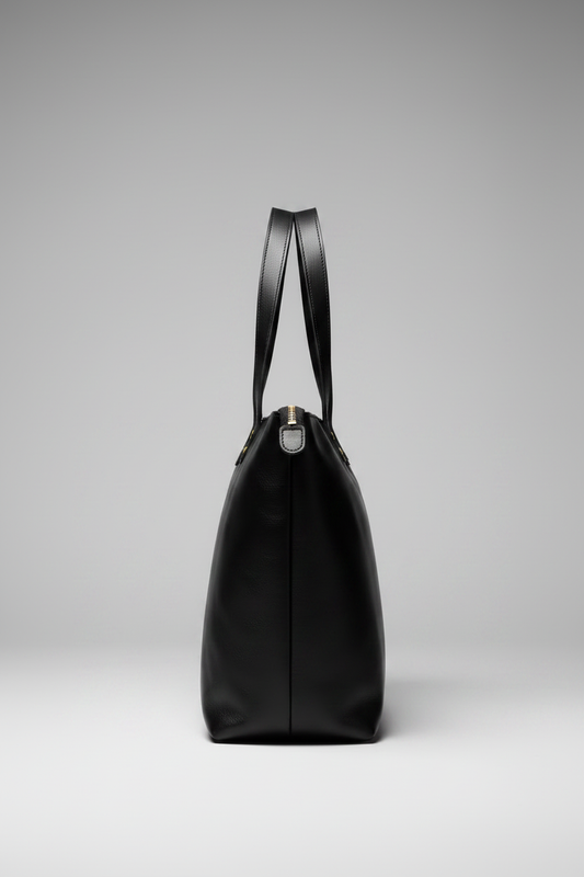 PARVENS Leather Tote - Side View